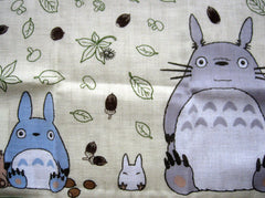 totoro square cotton gauze handkerchief